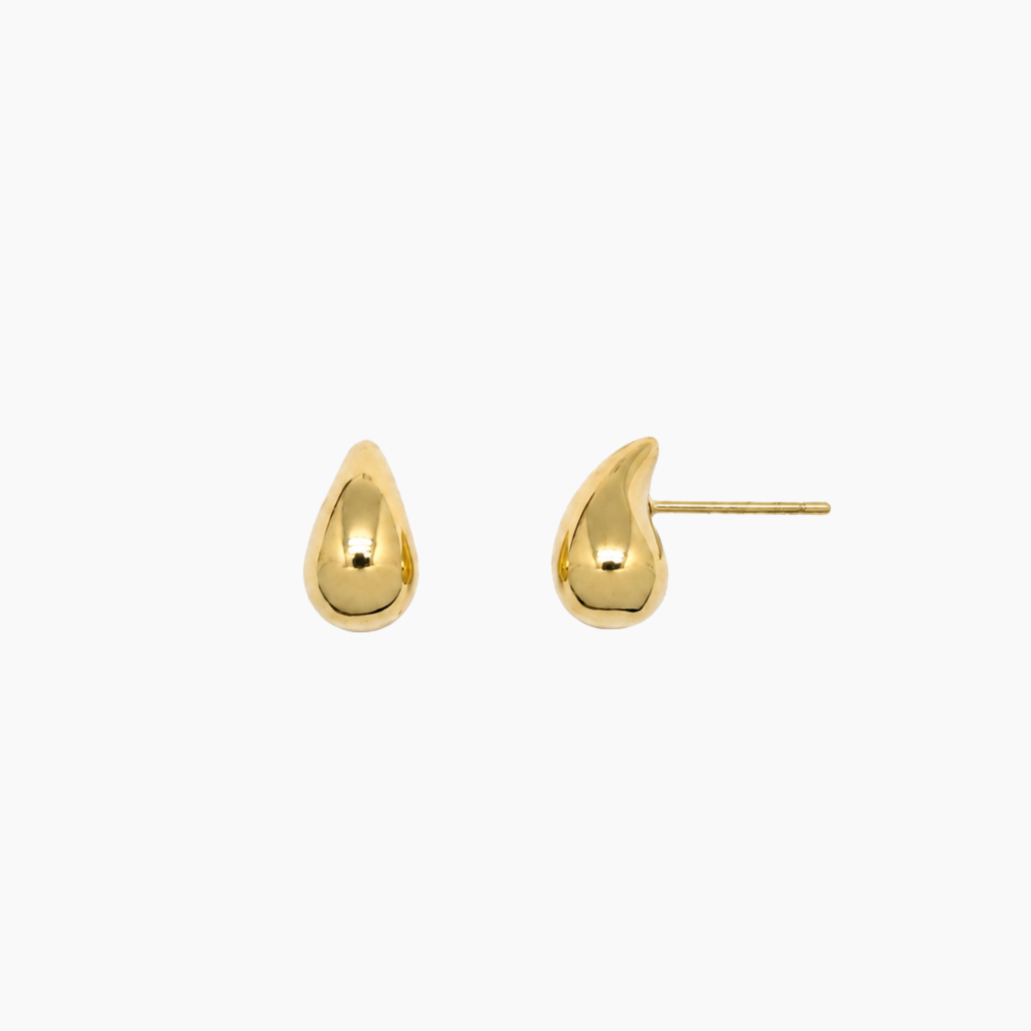Boucles Edaux, puce goutte format XS, acier inoxydable doré