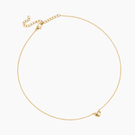 Collier Tessora, petit cœur irrégulier en acier inoxydable doré