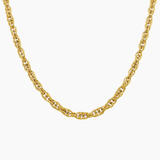 Collier Caelia, maille ovale effet torsadé, acier inoxydable