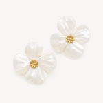 Boucles Mango, trèfle nacré en acier inoxydable