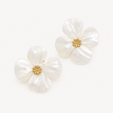 Boucles Mango, trèfle nacré en acier inoxydable