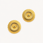 Boucles Livorno, disque texturé en spirale, acier inoxydable doré