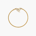 Bracelet Salomé, maille torsadée scintillante en acier inoxydable doré