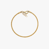 Bracelet Salomé, maille torsadée scintillante en acier inoxydable doré