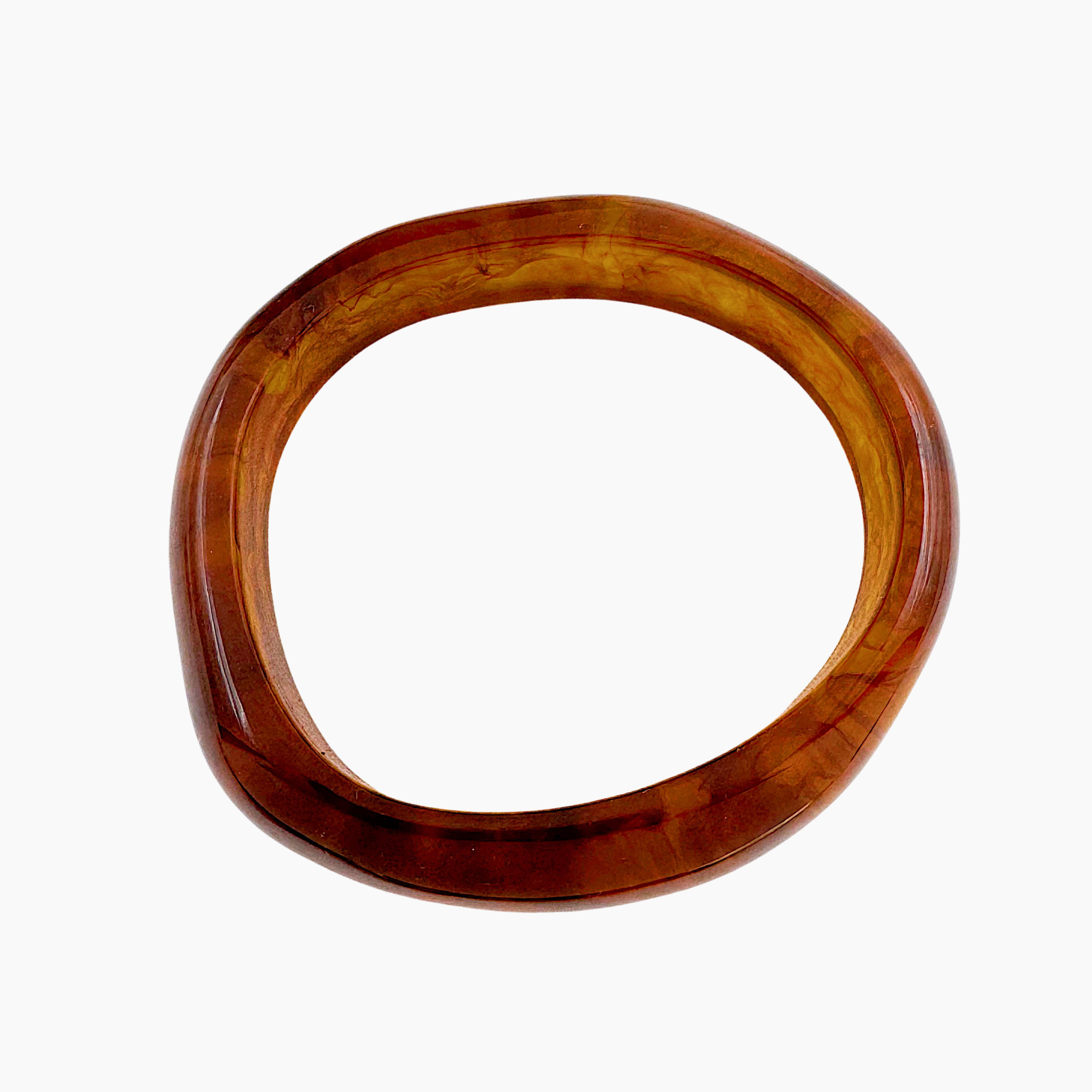 Bracelet Tullio, résine marbrée à la forme irrégulière