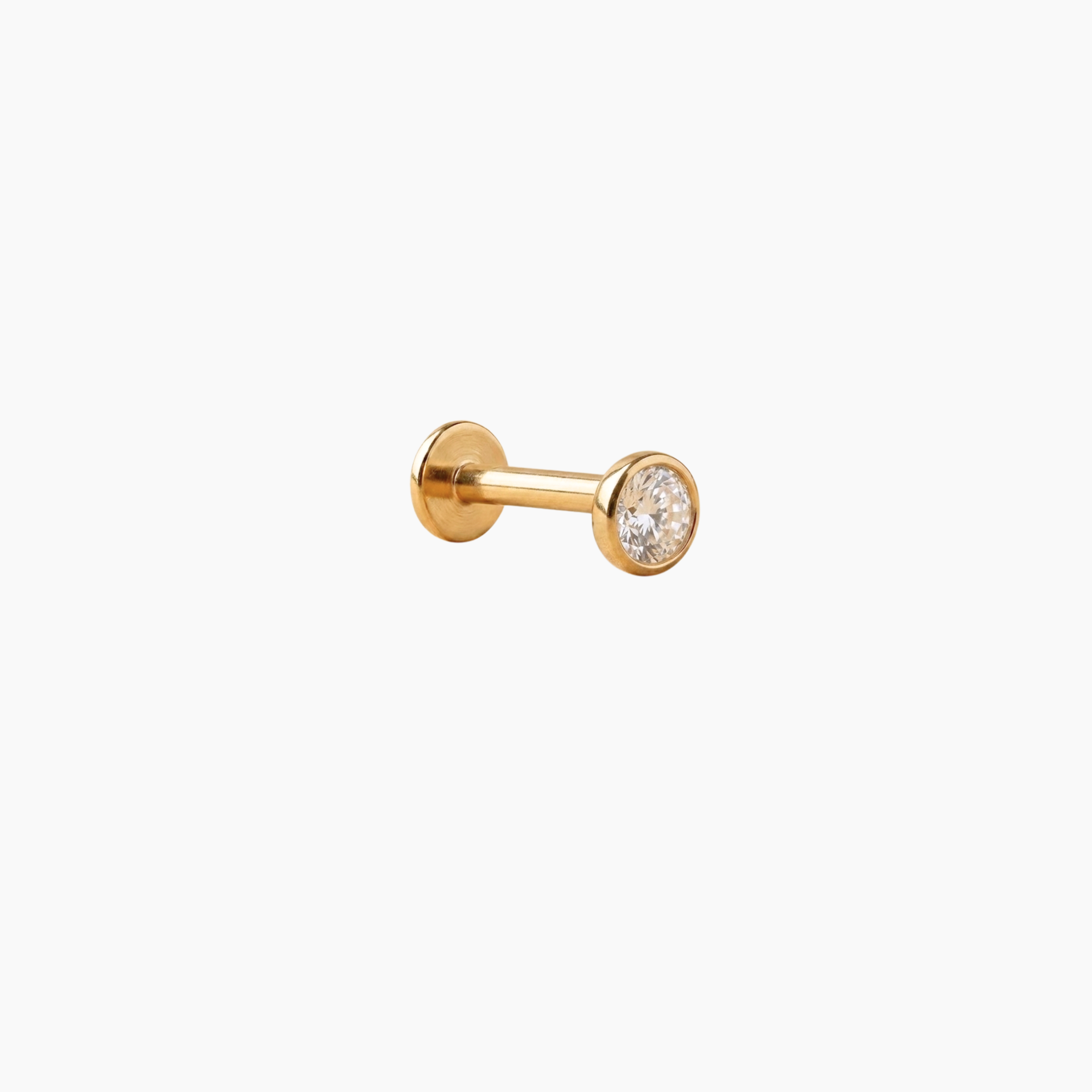 Piercing Terni, zirconium serti en acier inoxydable, fermeture à l'avant