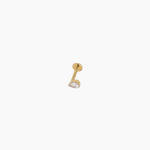 Piercing Chrysara, motif goutte en cristal, titane
