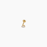 Piercing Chrysara, motif goutte en cristal, titane