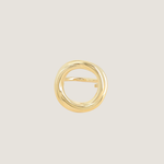 Bague Bliss, forme ronde torsadée et ajourée en acier inoxydable doré