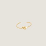 Bague Calla, motif nœud en acier inoxydable doré