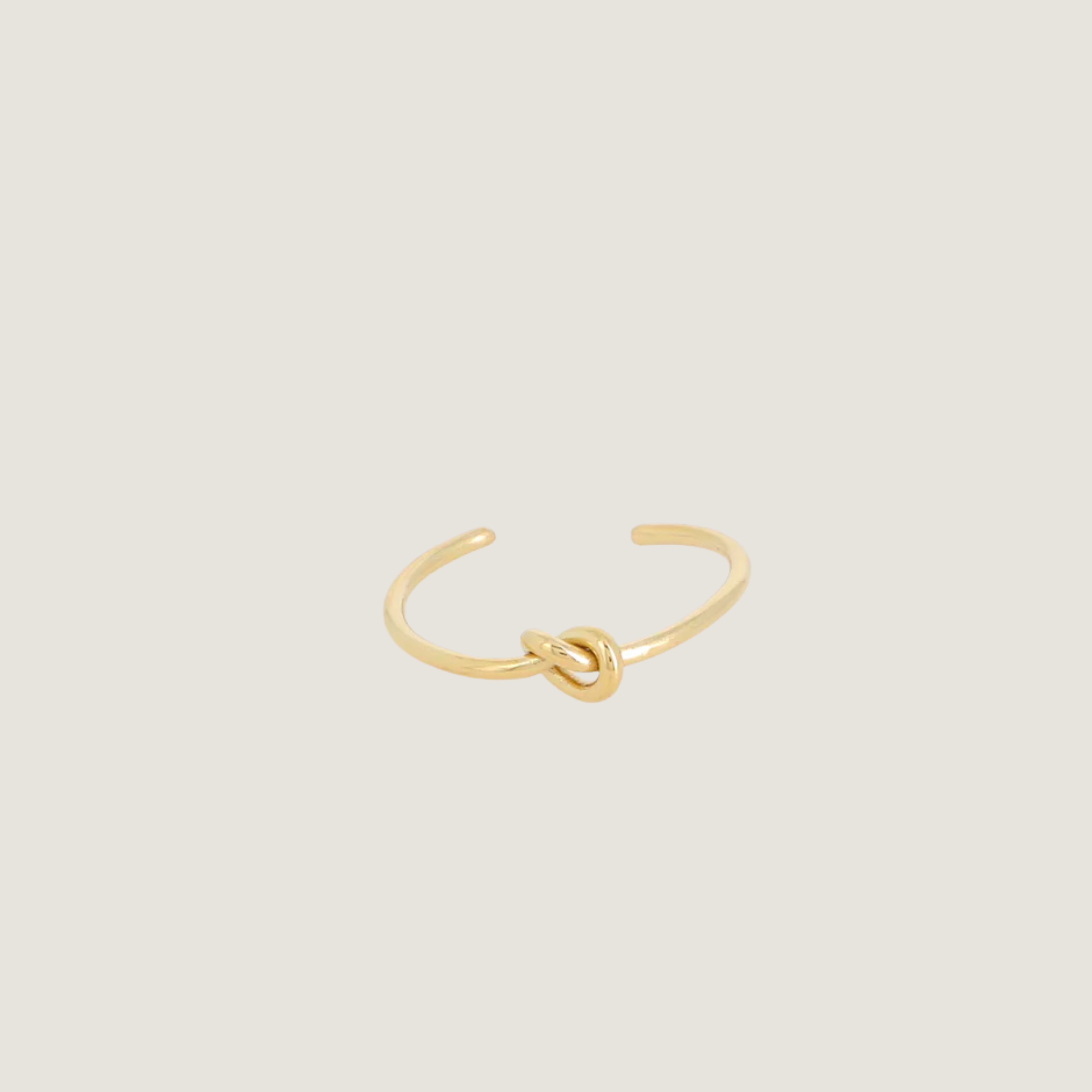 Bague Calla, motif nœud en acier inoxydable doré