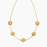 Collier Helios, pendentifs trèfles en acier inoxydable