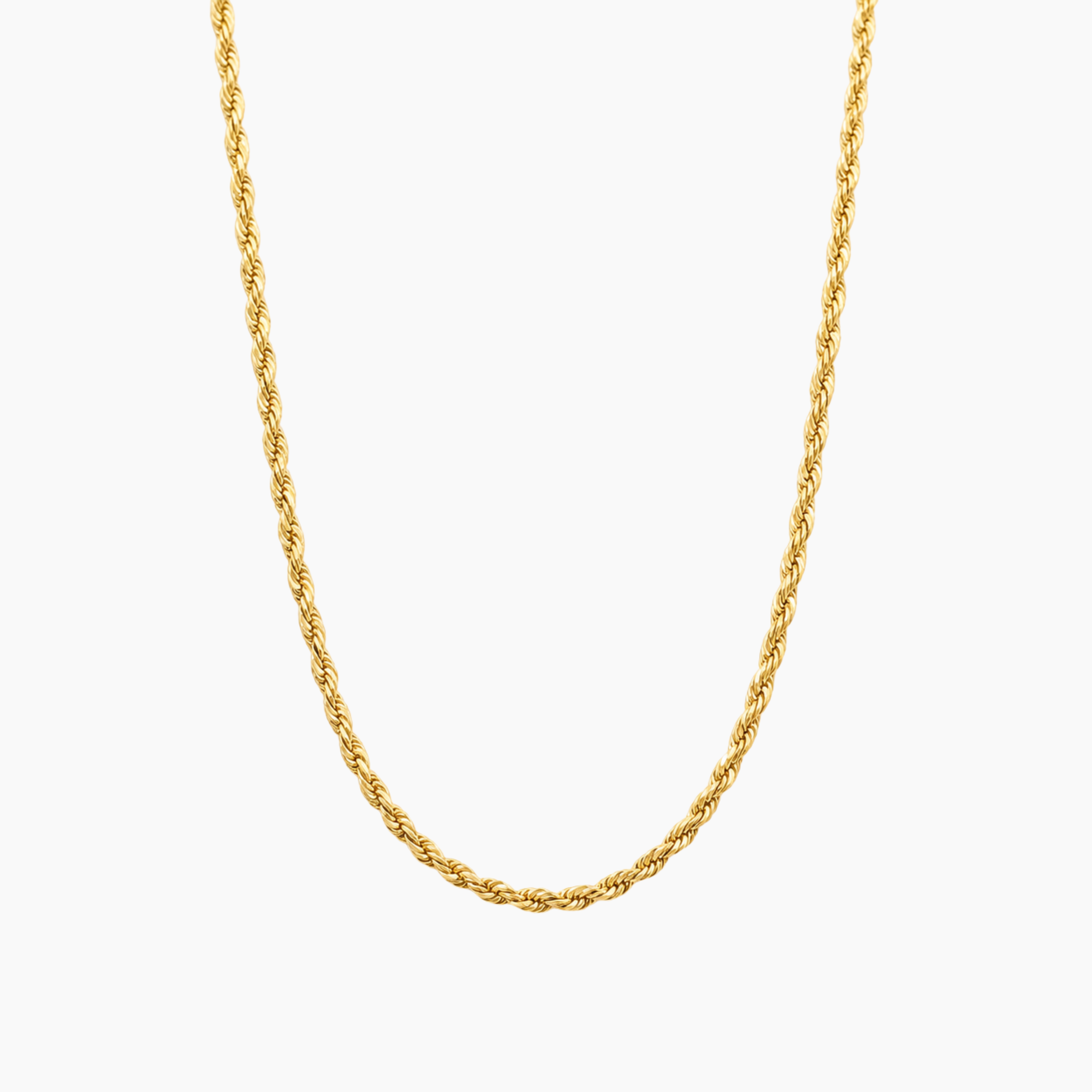 Collier Horizon, maille torsadée type singapour, acier inoxydable