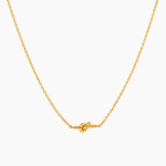 Collier Asteria, pendentif nœud, acier inoxydable