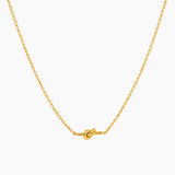 Collier Asteria, pendentif nœud, acier inoxydable