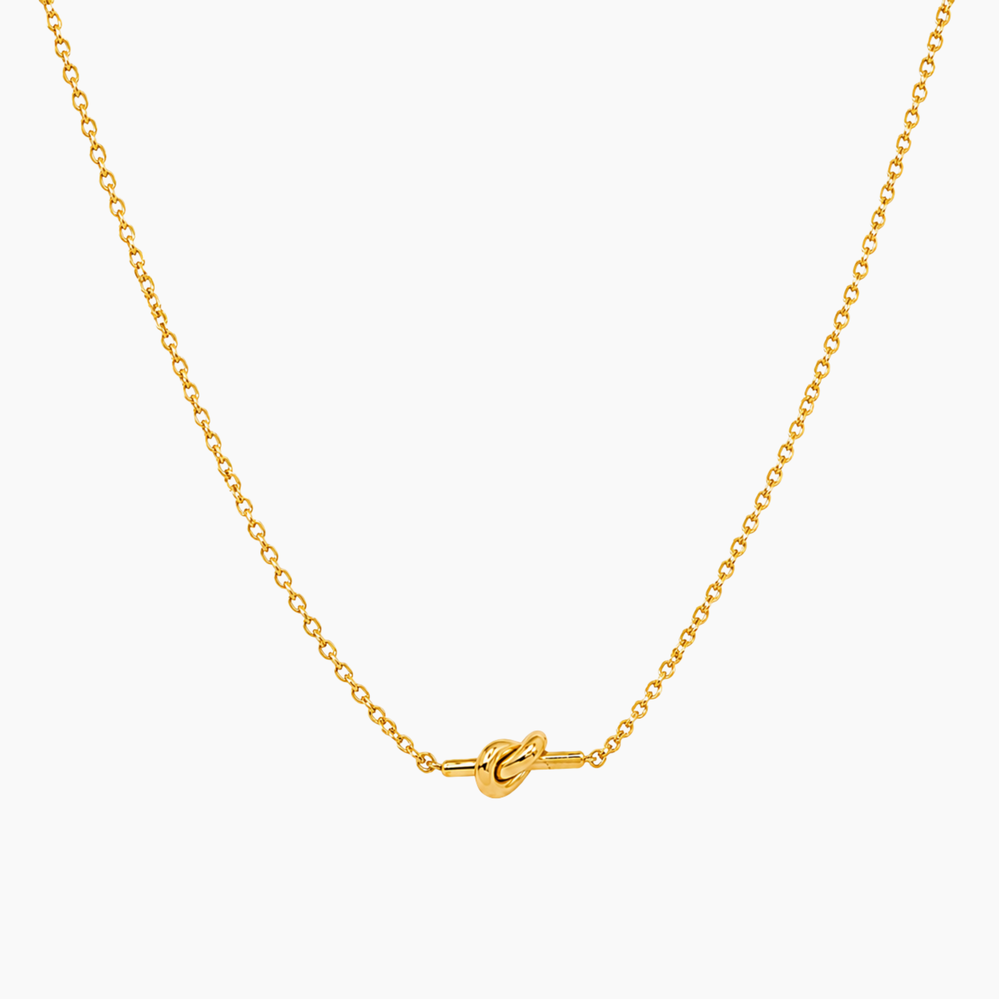 Collier Asteria, pendentif nœud, acier inoxydable