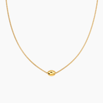 Collier Myla, petit galet en forme d'anneau, acier inoxydable