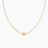 Collier Myla, petit galet en forme d'anneau, acier inoxydable