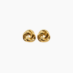 Boucles Selvane, anneau noué, acier inoxydable doré