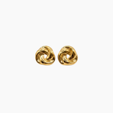 Boucles Selvane, anneau noué, acier inoxydable doré