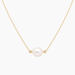 Collier Naia, perle d'eau douce, acier inoxydable