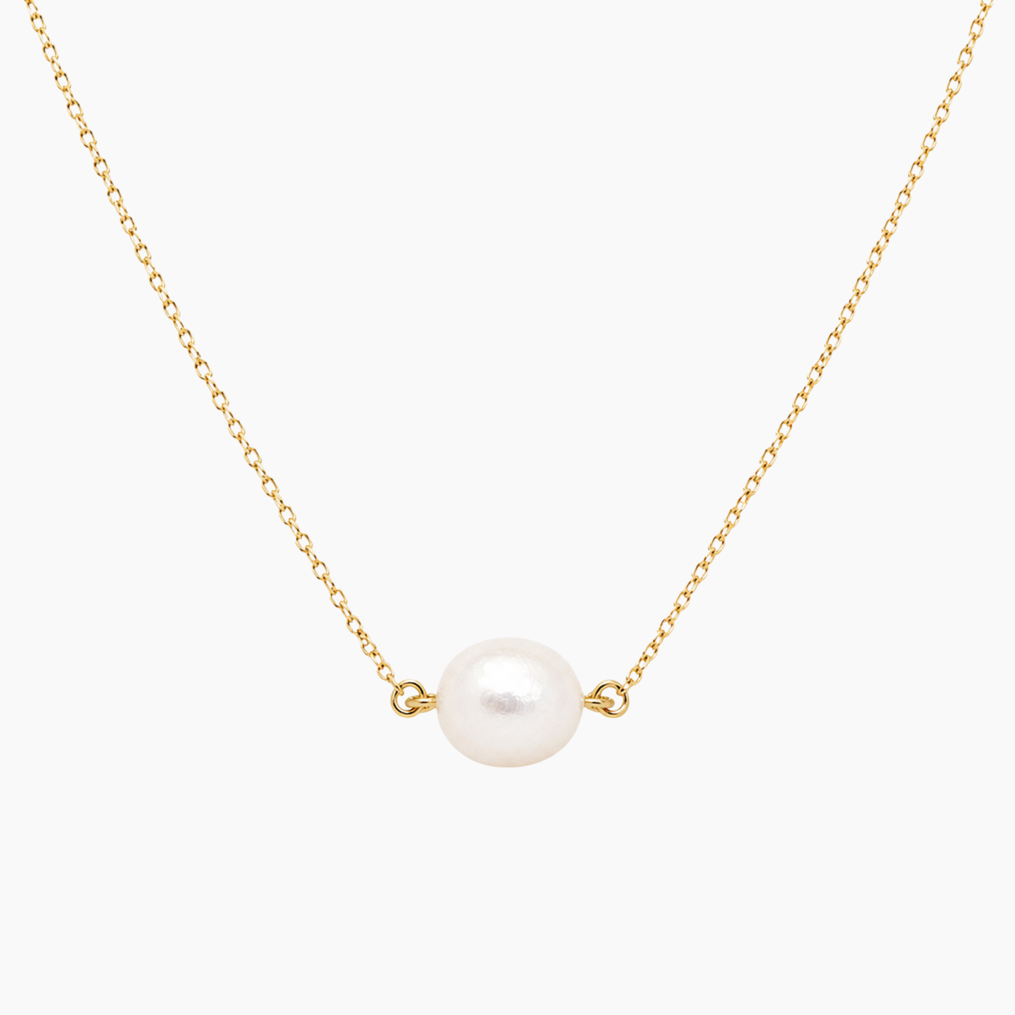 Collier Naia, perle d'eau douce, acier inoxydable