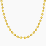 Collier Brisa, anneaux ovales et pastilles martelées façon étoile, acier inoxydable