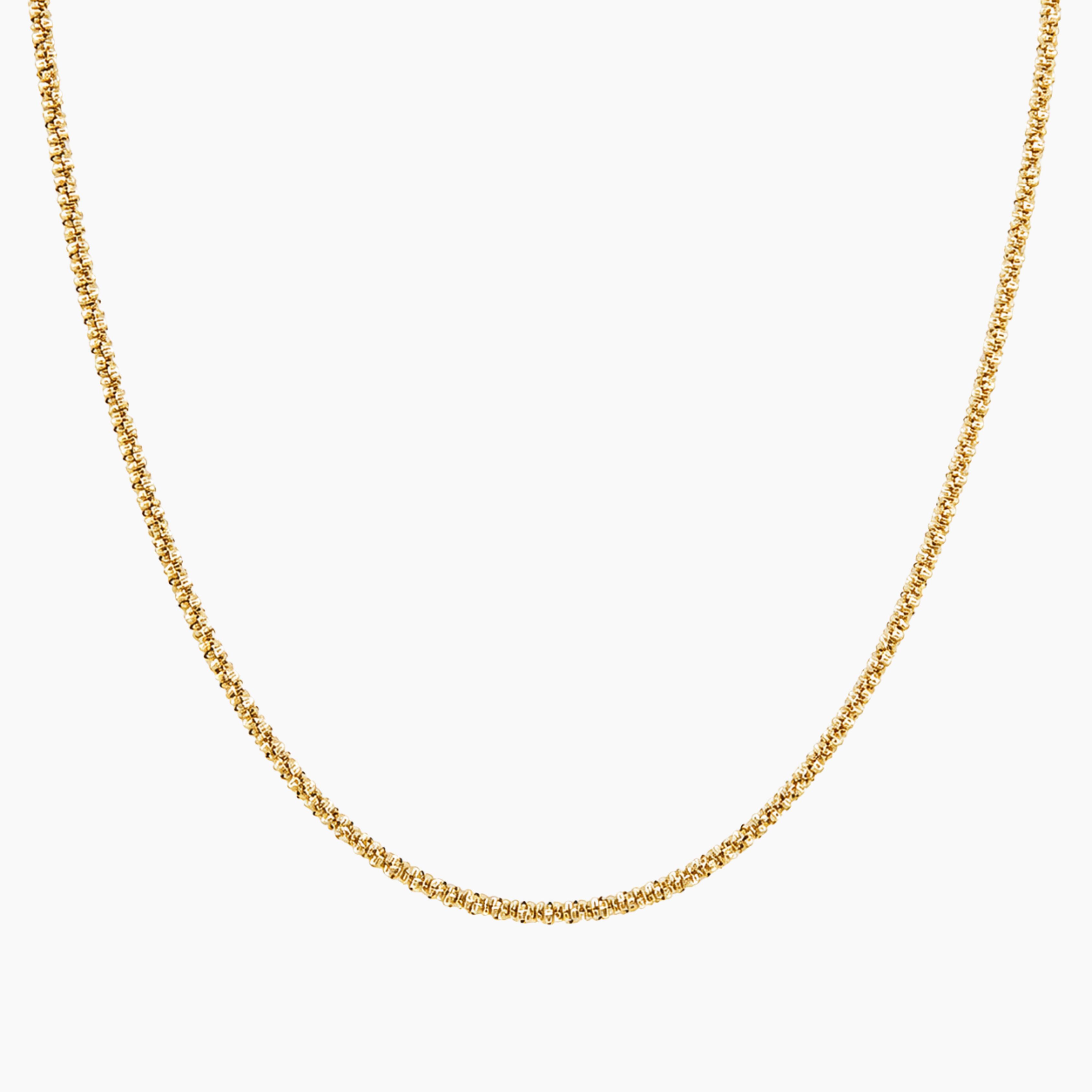 Collier Salome, maille torsadée scintillante, acier inoxydable doré