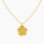 Collier Sand, pendentif fleur texturé, acier inoxydable