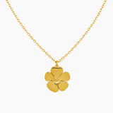 Collier Sand, pendentif fleur texturé, acier inoxydable